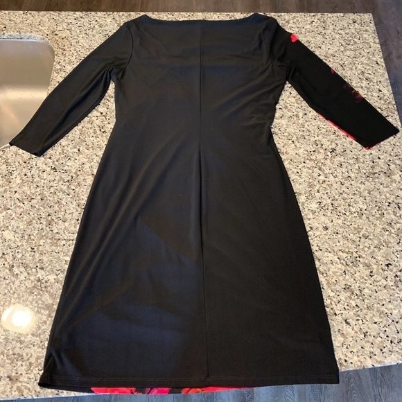 Lauren Ralph Lauren Black and Red Floral Midi Dress - Picture 6 of 9